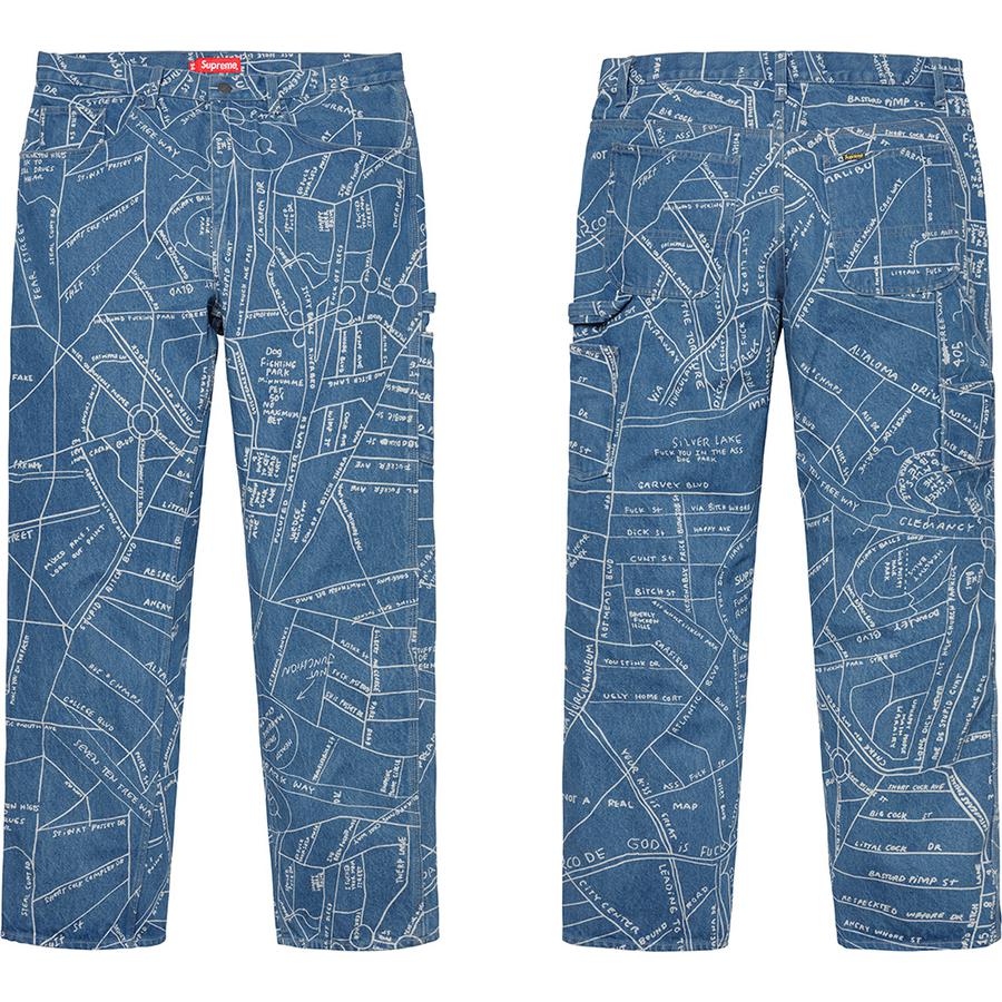 Details on Gonz Map Denim Painter Pant  from spring summer
                                                    2019 (Price is $158)