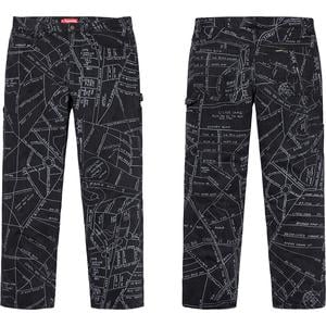 supreme gonz map denim painter pant