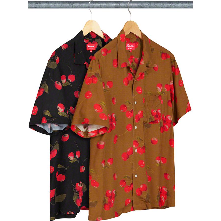 【黒M/最安値】Cherry Rayon S/S Shirt