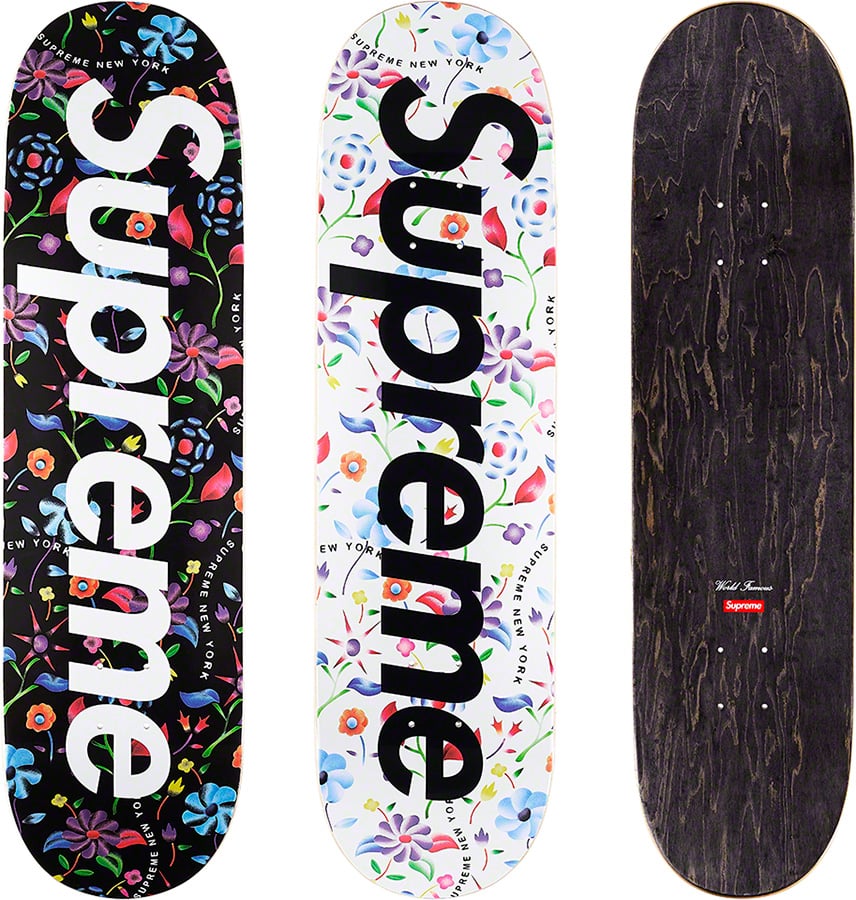 twee nek Ik wil niet Airbrushed Floral Skateboard - Supreme Community