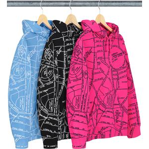 supreme map hoodie