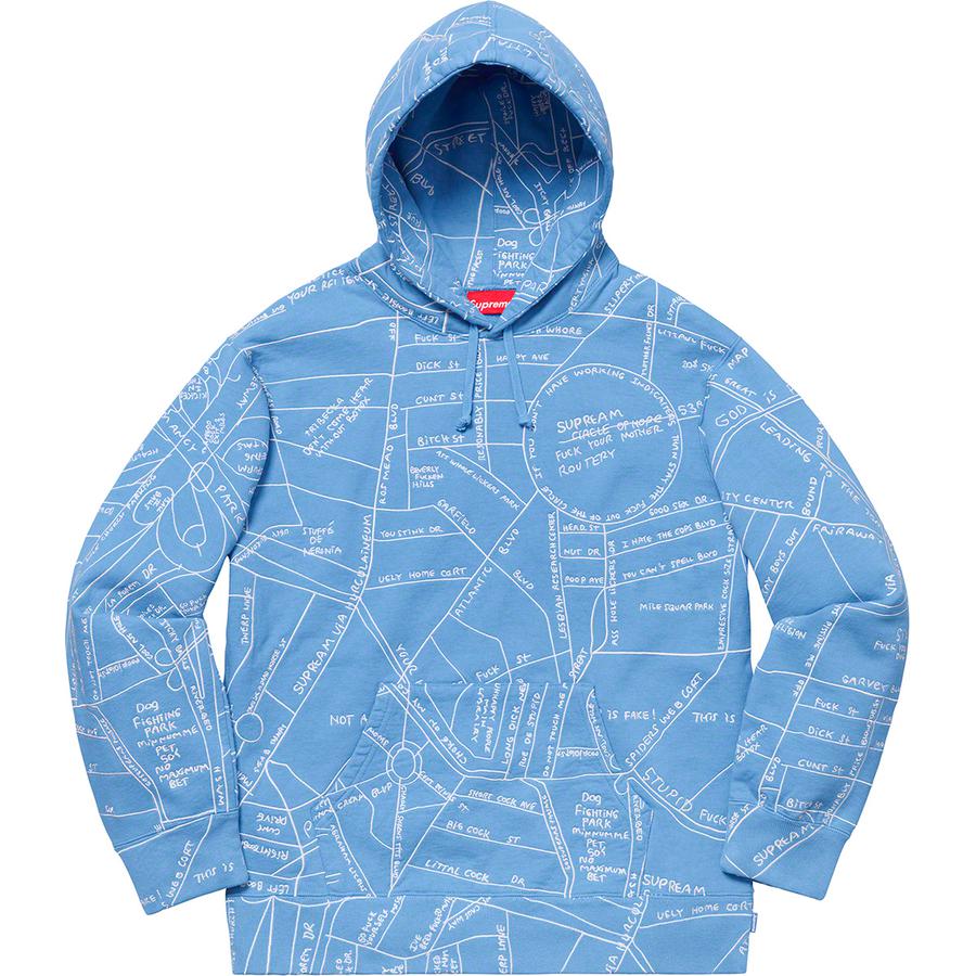 Details on Gonz Embroidered Map Hooded Sweatshirt  from spring summer
                                                    2019 (Price is $248)