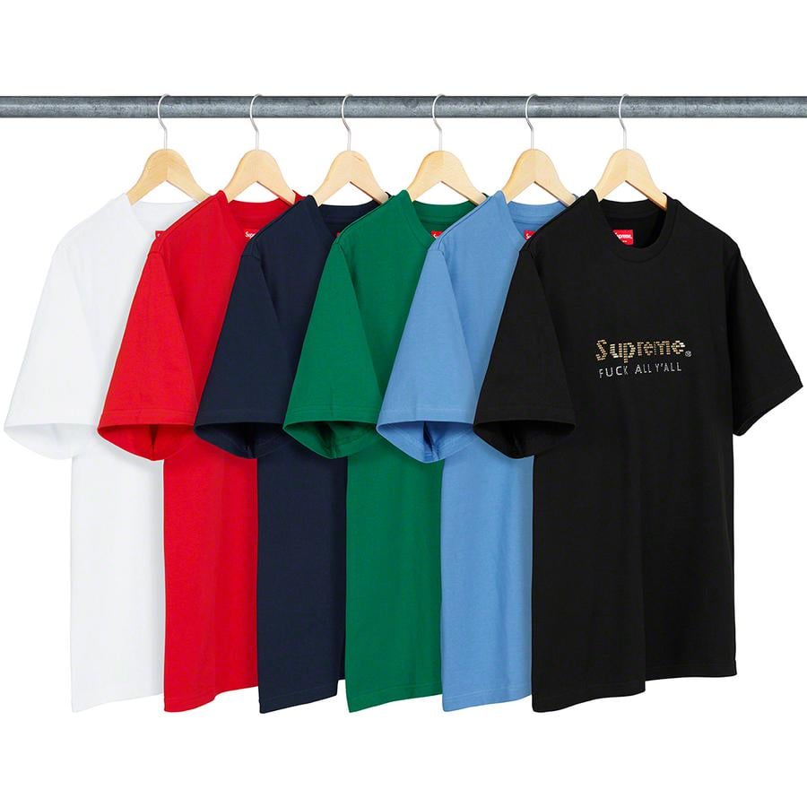 SUPREME 2019 Gold Bars Tee in Red size LARGE, Brand