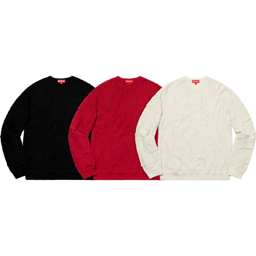 Supreme Textured Pattern Sweater Red Large