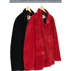 supreme schott fringe suede coat