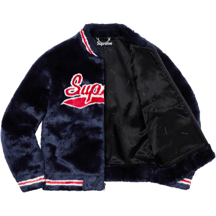 Details on Faux Fur Varsity Jacket  from spring summer
                                                    2020 (Price is $398)
