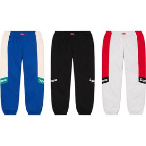 supreme color block sweatpants