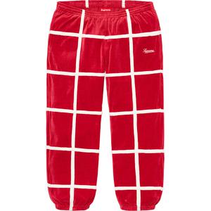 supreme grid taping velour pants