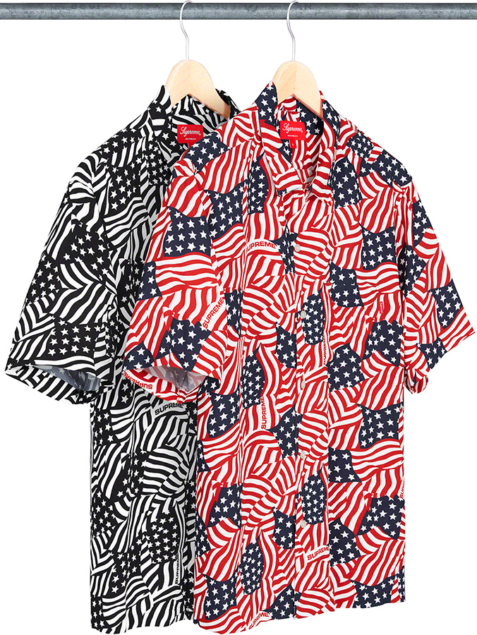 NEW限定品】 美品 Supreme Flags 20SS Shirt S/S Rayon トップス - www ...