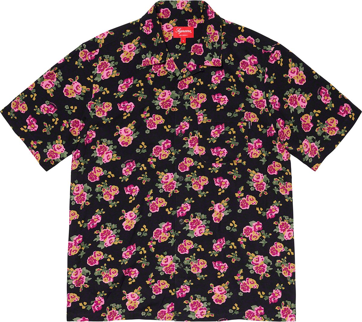 送料無料 M supreme Floral Rayon S/S Shirt