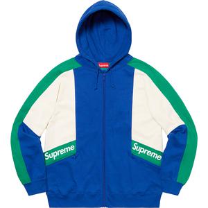 color block zip up hoodie