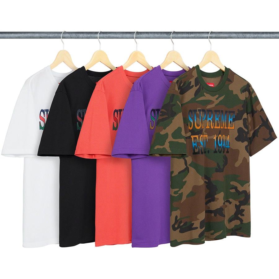 Supreme Cotton Mesh Gradient Logo S S Top released during spring summer 20 season