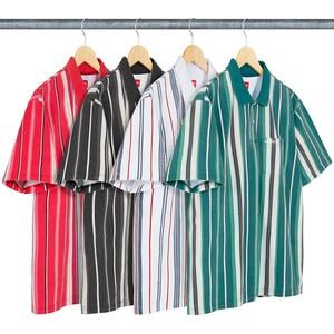 supreme vertical stripe polo