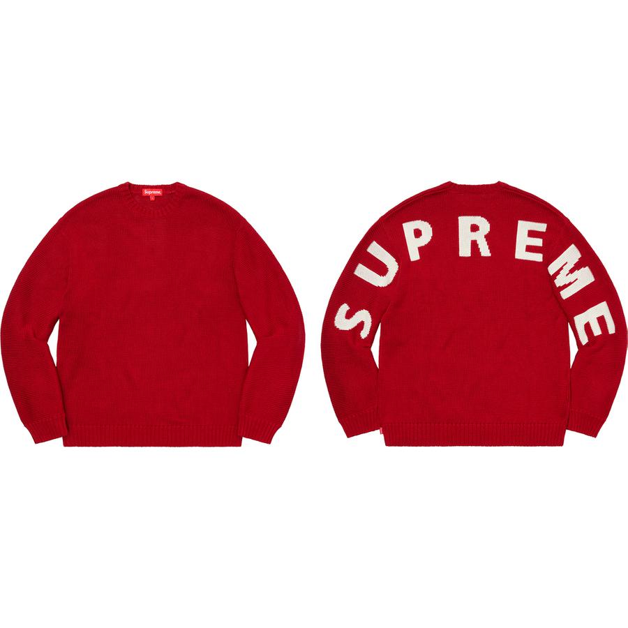 supreme back logo sweater L-