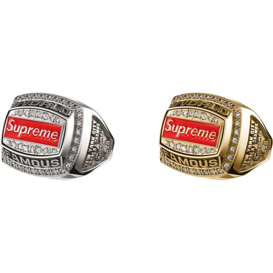 Details on Supreme Jostens World Famous Champion Ring from spring summer
                                            2021 (Price is $598)