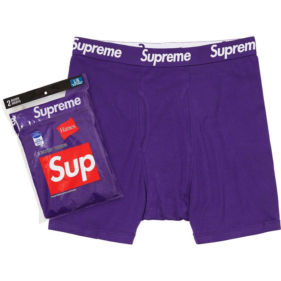 Details on Supreme Hanes Boxer Briefs (2 Pack) from spring summer
                                            2021 (Price is $28)