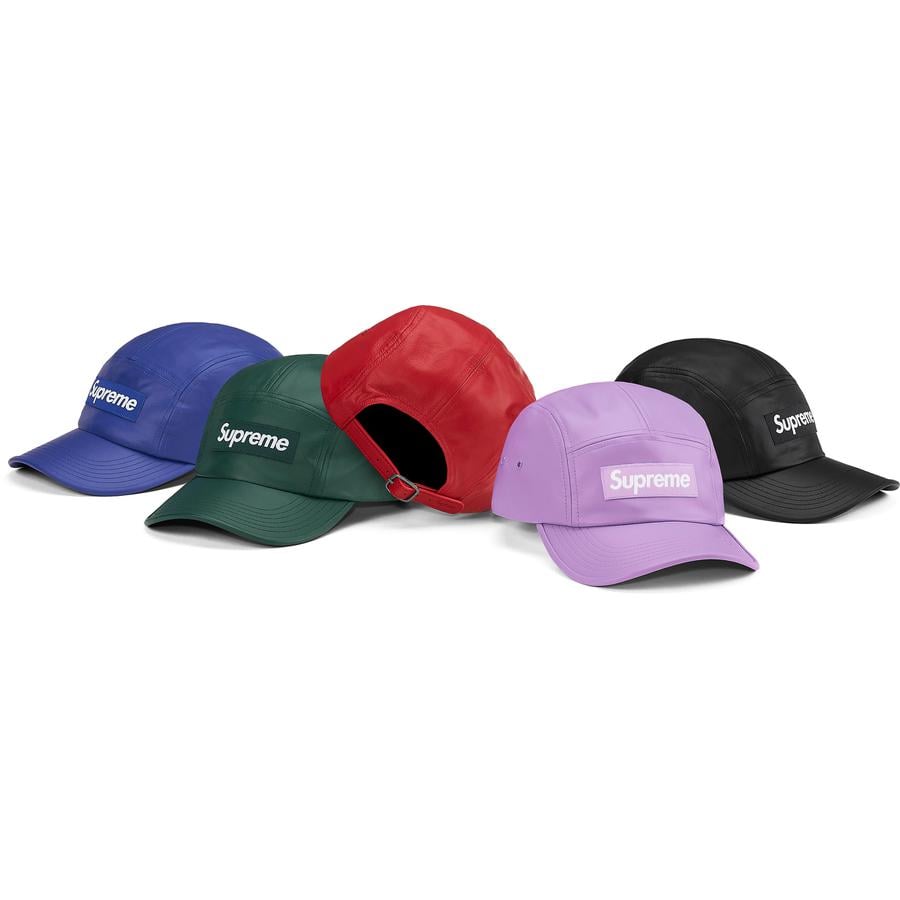 Supreme Leather Camp Cap for spring summer 21 season