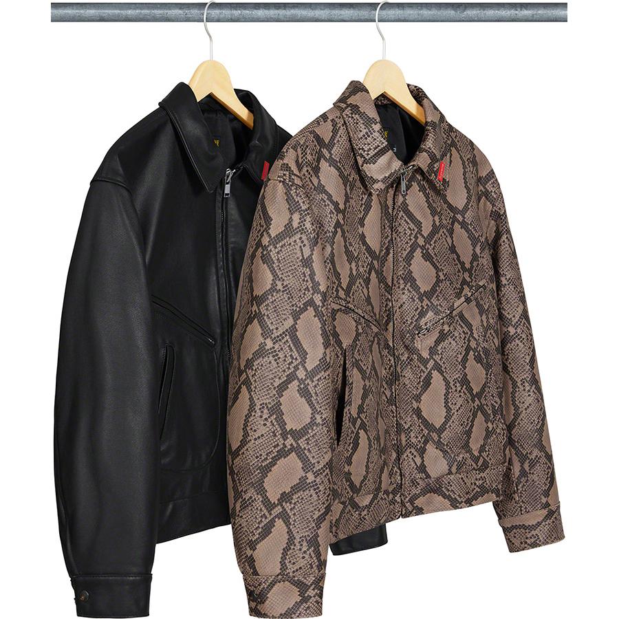 Details on Supreme Schott Leather Work Jacket from spring summer
                                            2021 (Price is $698)