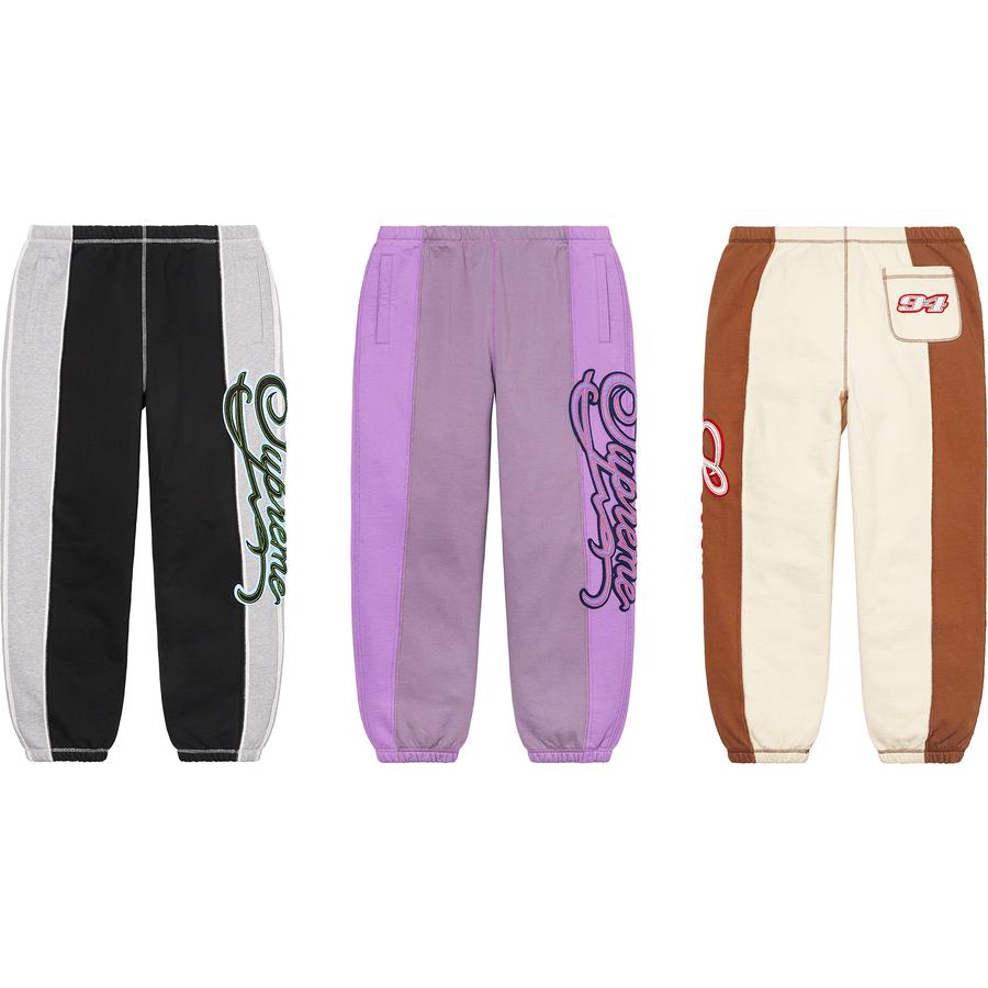 Details on Paneled Script Sweatpant from spring summer
                                            2021 (Price is $148)
