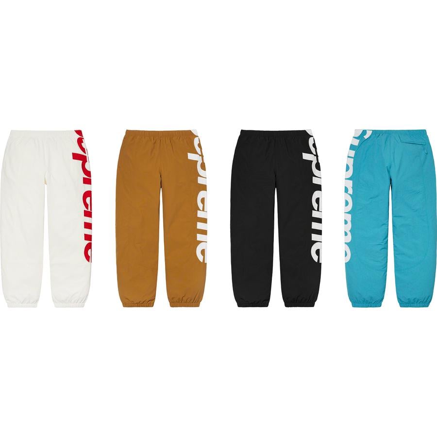 Details on Spellout Track Pant from spring summer
                                            2021 (Price is $138)