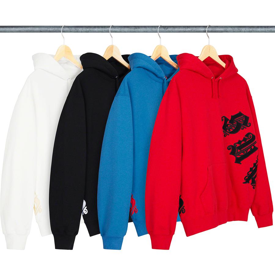 Details on Old English Wrap Hooded Sweatshirt from spring summer
                                            2021 (Price is $158)