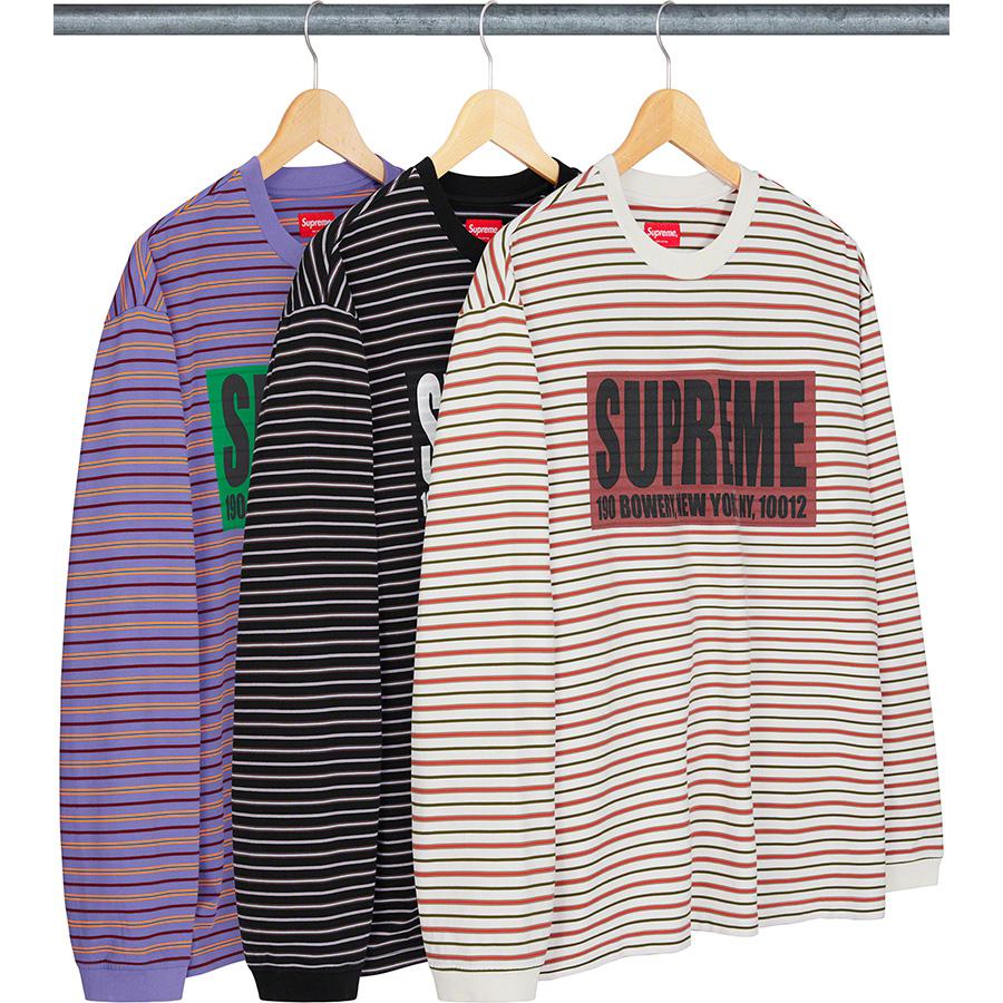 Supreme Thin Stripe L S Top releasing on Week 1 for spring summer 2021