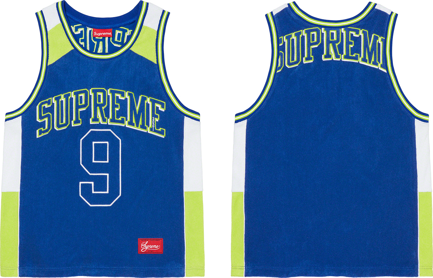 Supreme Terry Basketball Jersey Royal Size L