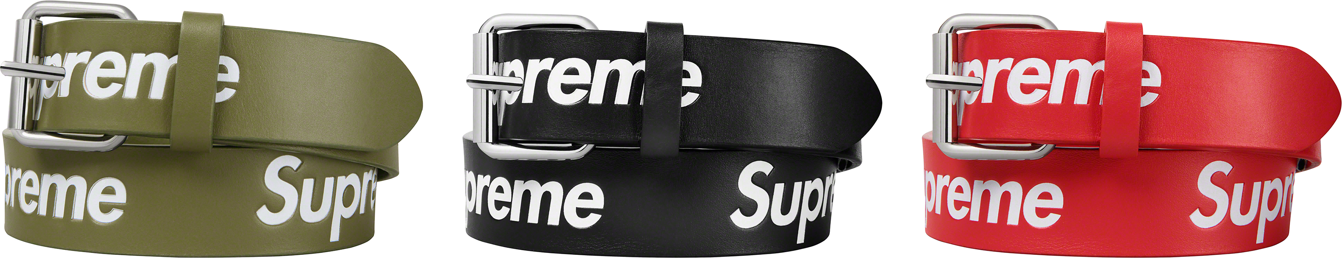 Supreme Repeat Leather Belt Red – ICopShoe