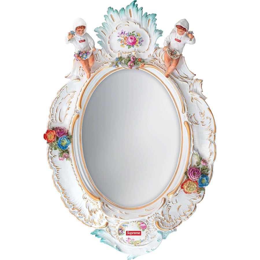 Details on Supreme Meissen Hand-Painted Porcelain Mirror from spring summer
                                            2022 (Price is $16000)
