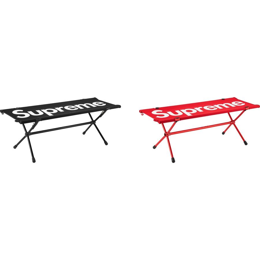 Details on Supreme Helinox Bench One from spring summer
                                            2022 (Price is $378)