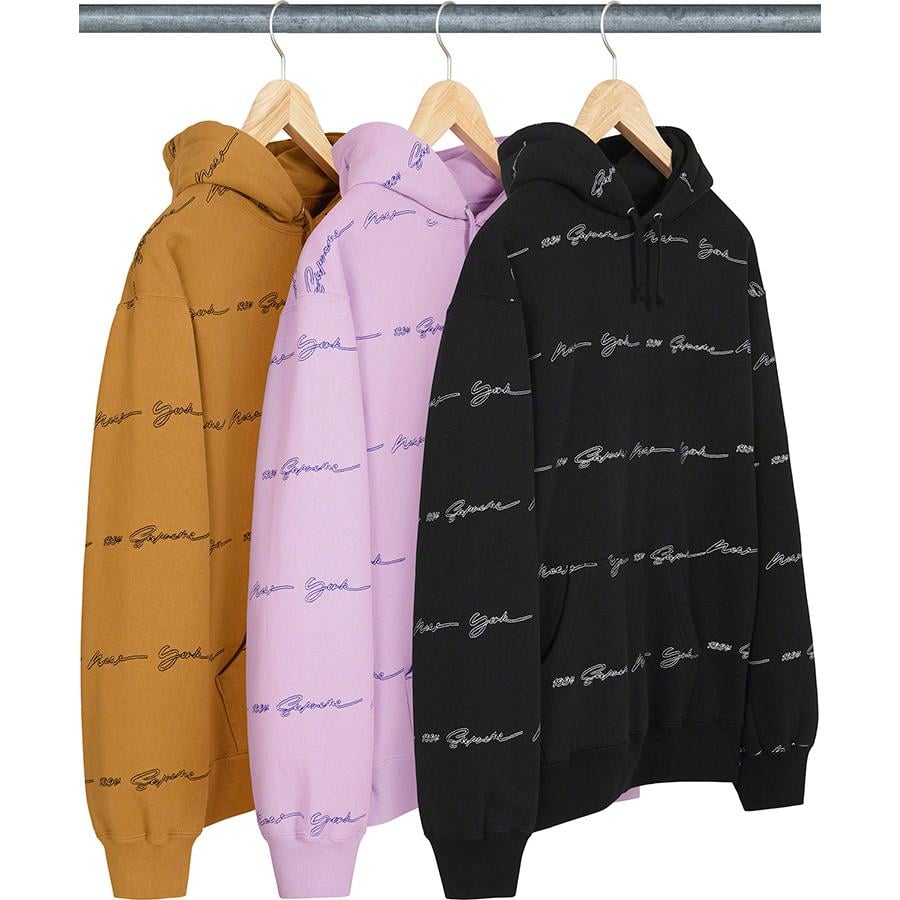 Details on Script Stripe Hooded Sweatshirt from spring summer
                                            2022 (Price is $168)