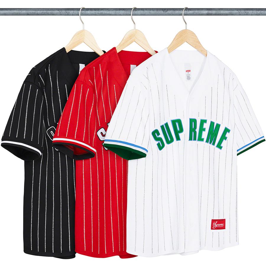 【XL】Rhinestone Baseball Jersey