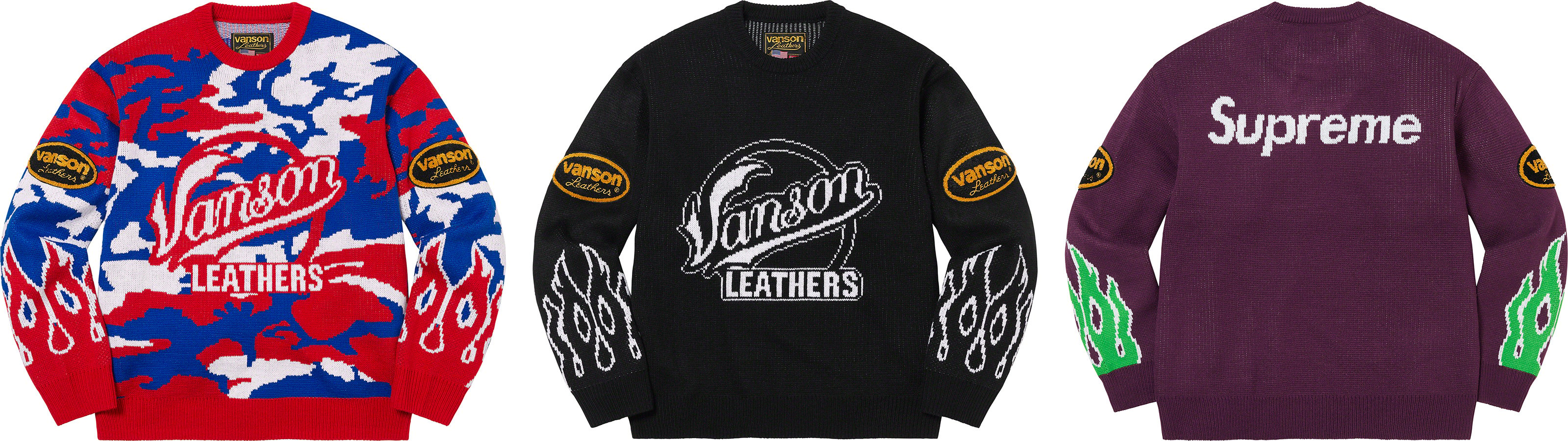 Supreme 22SS Vanson Leathers Sweater