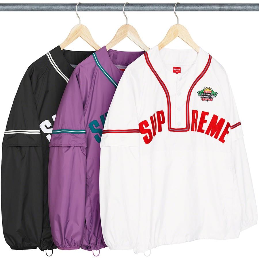Supreme Snap-Off Sleeve L/S Baseball Topブラック