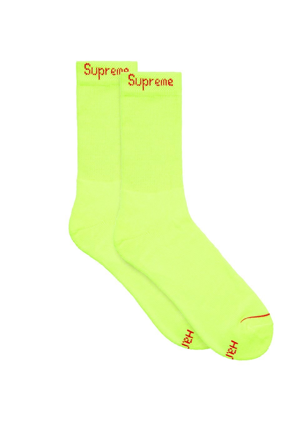 supreme 靴下 黄色 2p - ソックス
