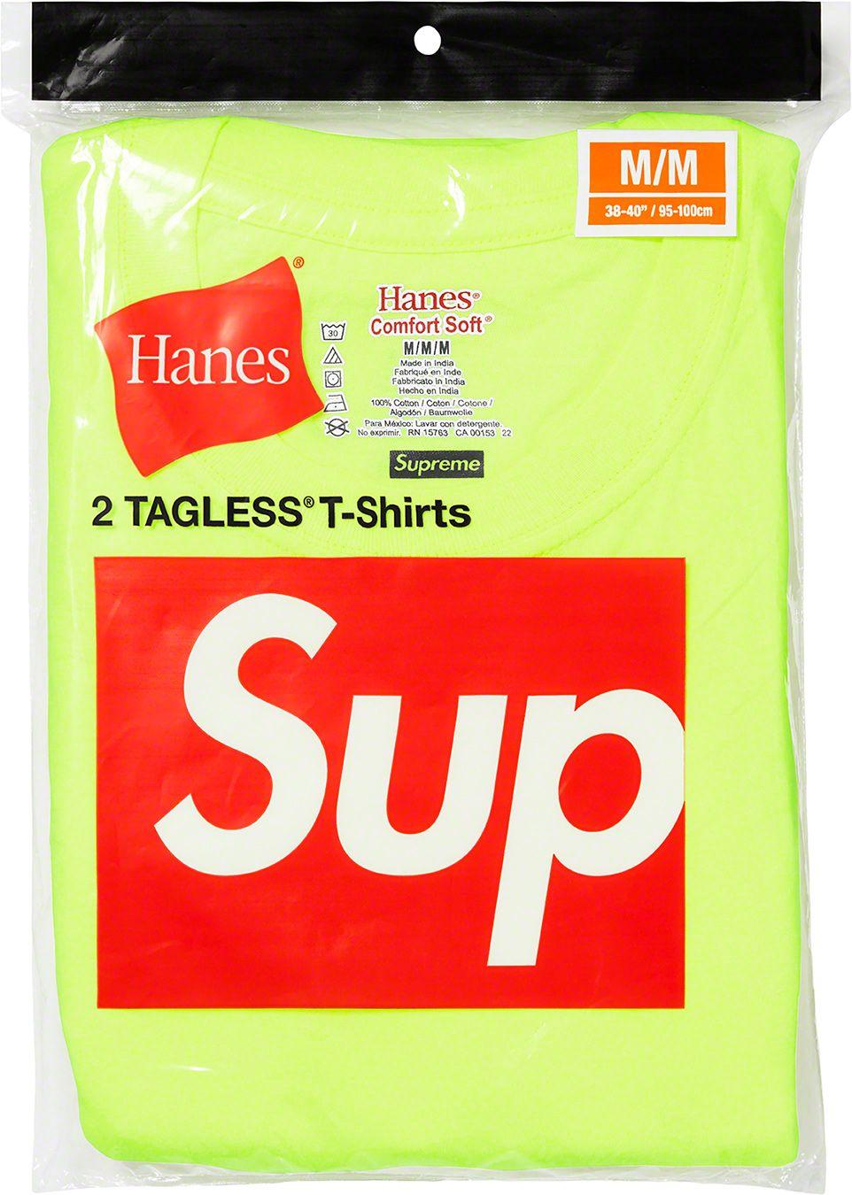 Supreme Hanes Tagless BLACK**OLIVE**PINK Tee - 1 T-Shirt Only) 100