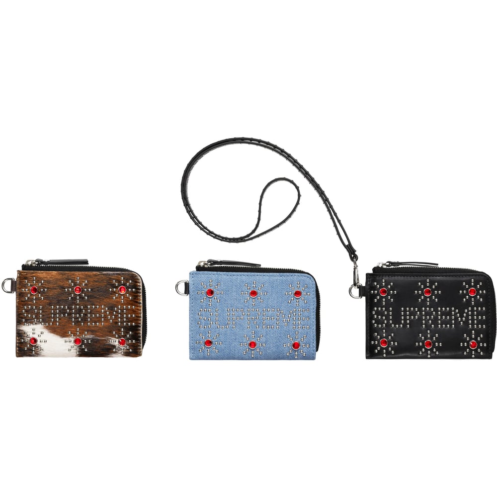 Details on Supreme Hollywood Trading Company Studded Wallet from spring summer
                                            2023 (Price is $198)