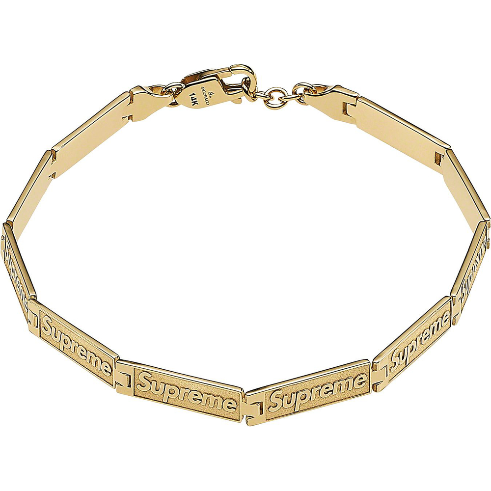 Details on Supreme Jacob & Co Logo Link Bracelet (14k Gold) [hidden] from spring summer
                                                    2023 (Price is $2998)