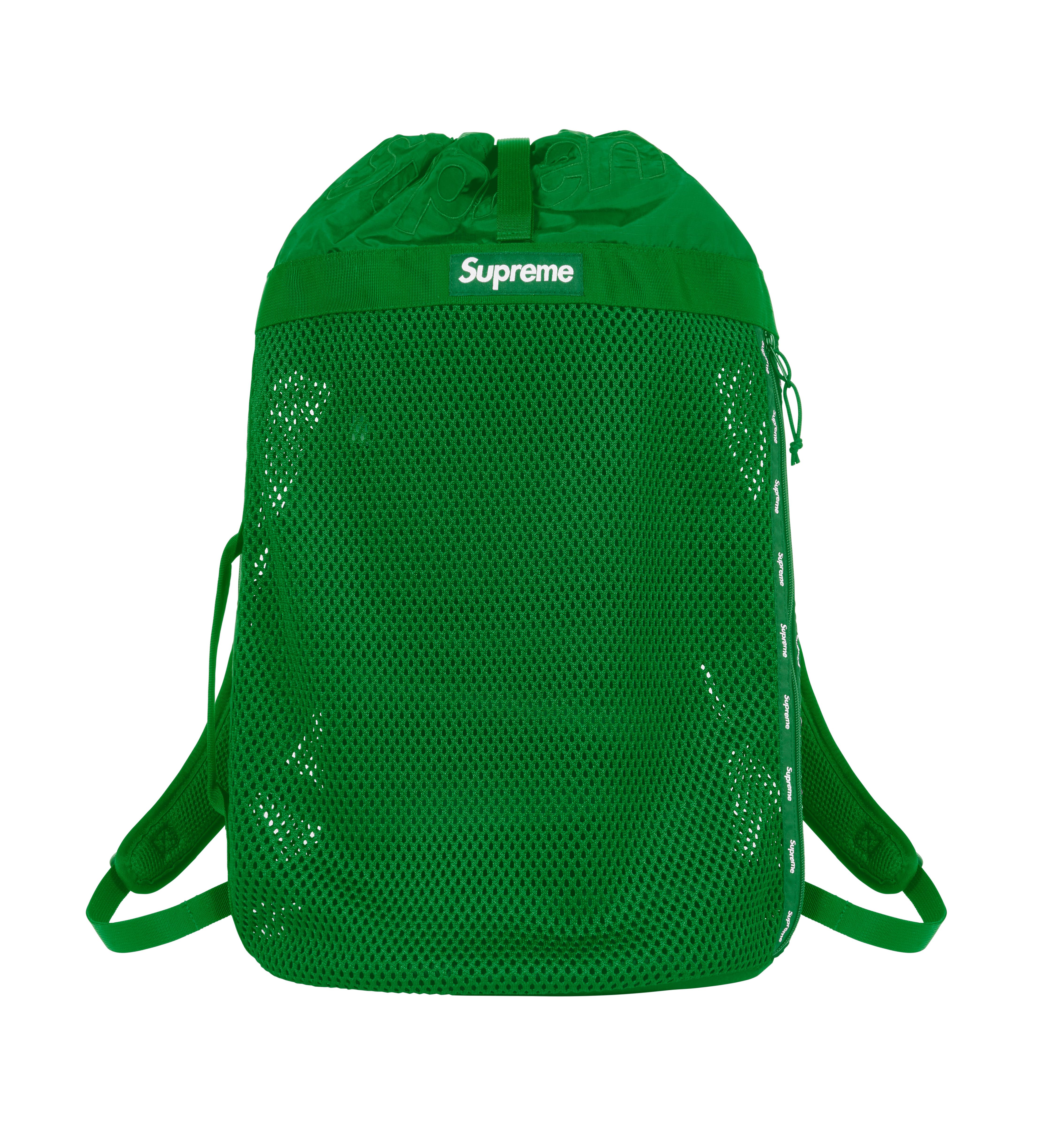 新品】supreme mesh backpack-