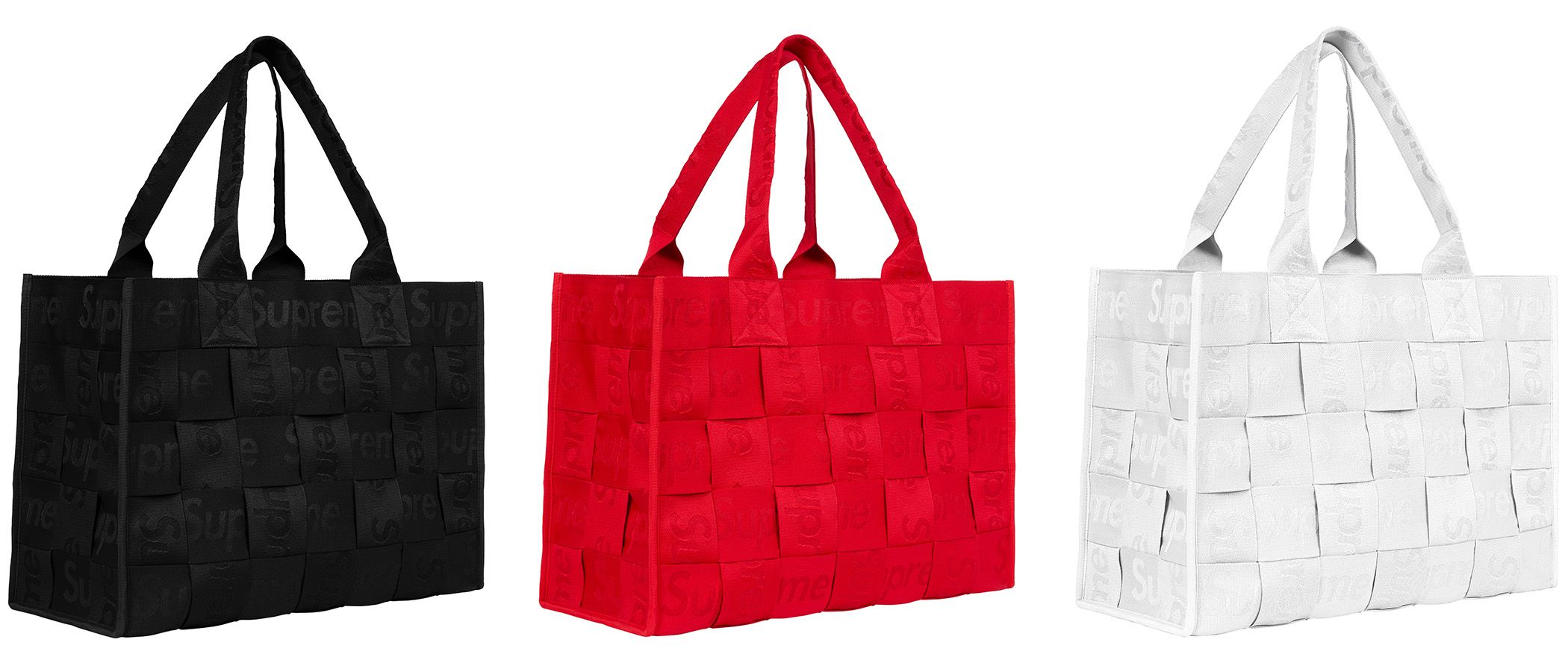 Supreme Woven Large Tote Bag RED
