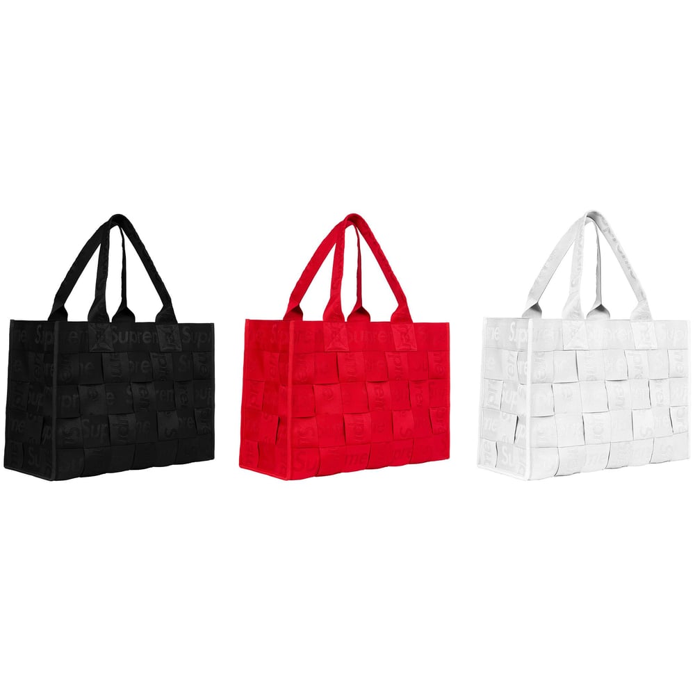 Supreme Woven Large Tote red トートバッグ　赤