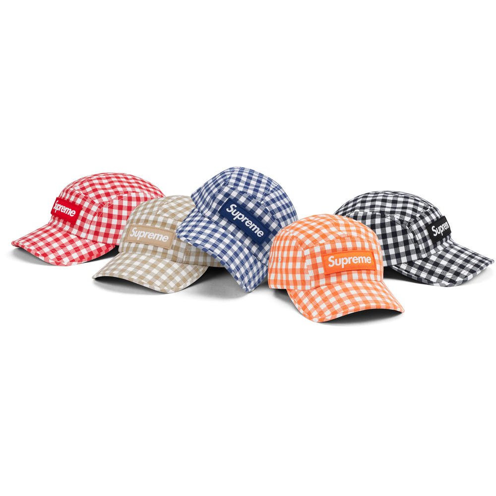 Details on Gingham Camp Cap from spring summer
                                            2023 (Price is $54)