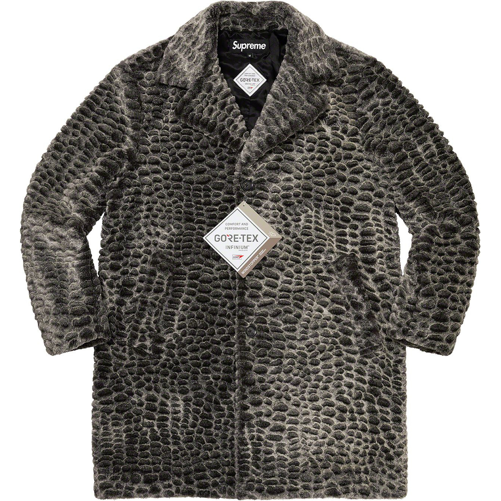 Supreme Croc Faux Fur Overcoat releasing on Week 2 for spring summer 2023