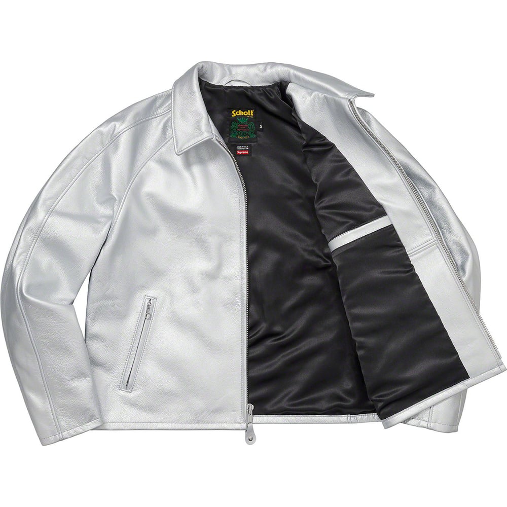 Details on Supreme Schott Leather Racer Jacket [hidden] from spring summer
                                                    2023 (Price is $798)