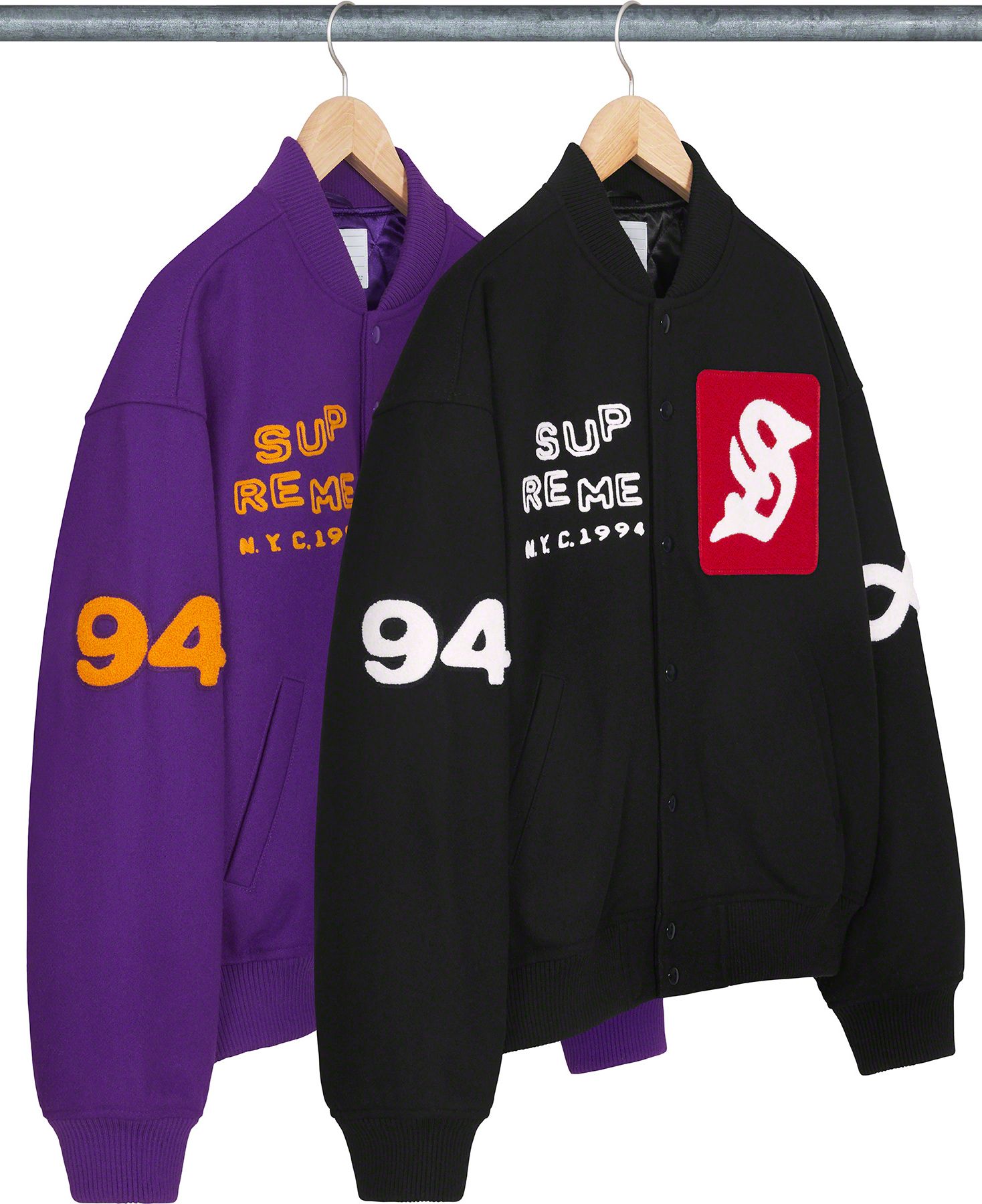 売りファッション - Supreme Tourist Varsity Jacket Purple S ...