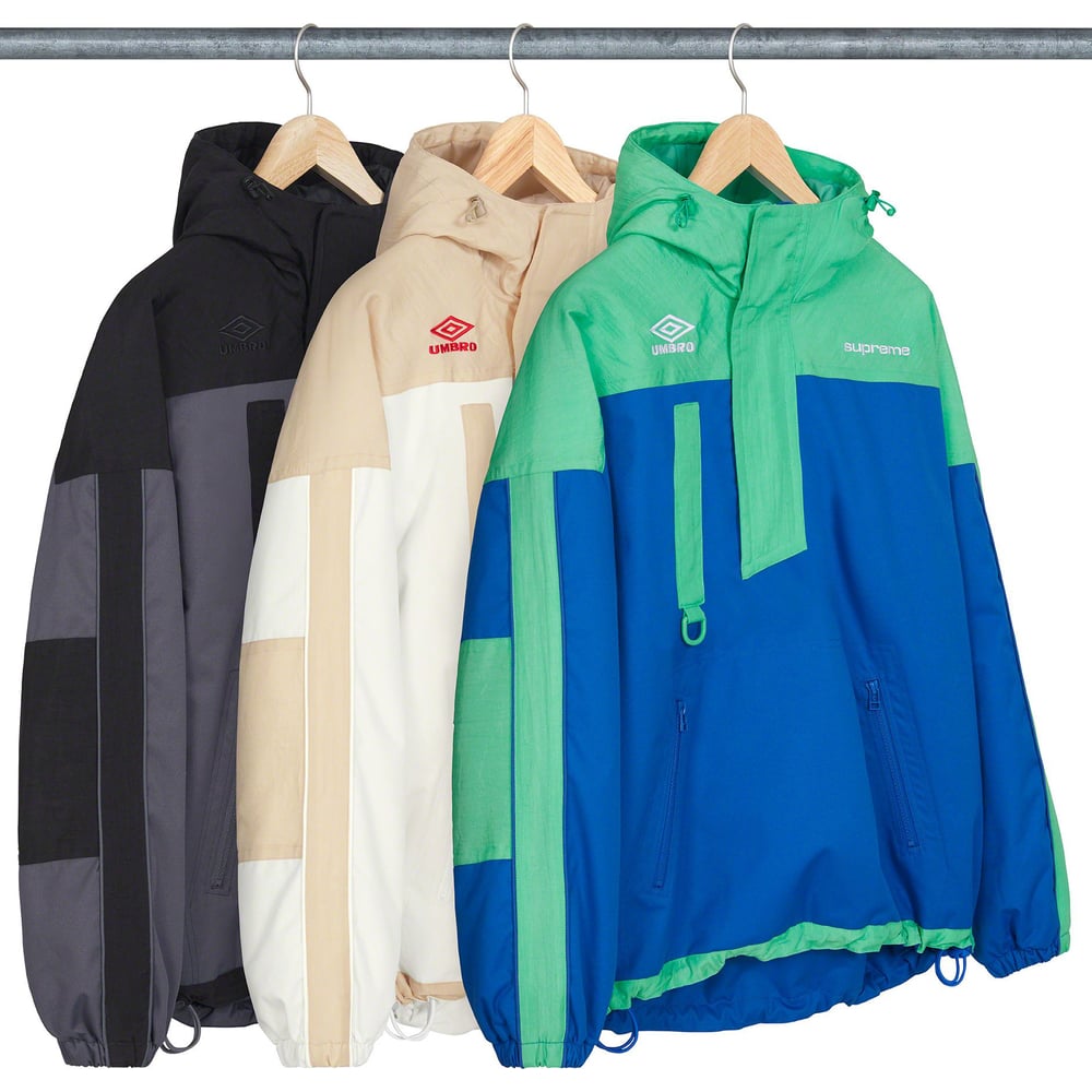 Details on Supreme Umbro Hooded Anorak from spring summer
                                            2023 (Price is $238)