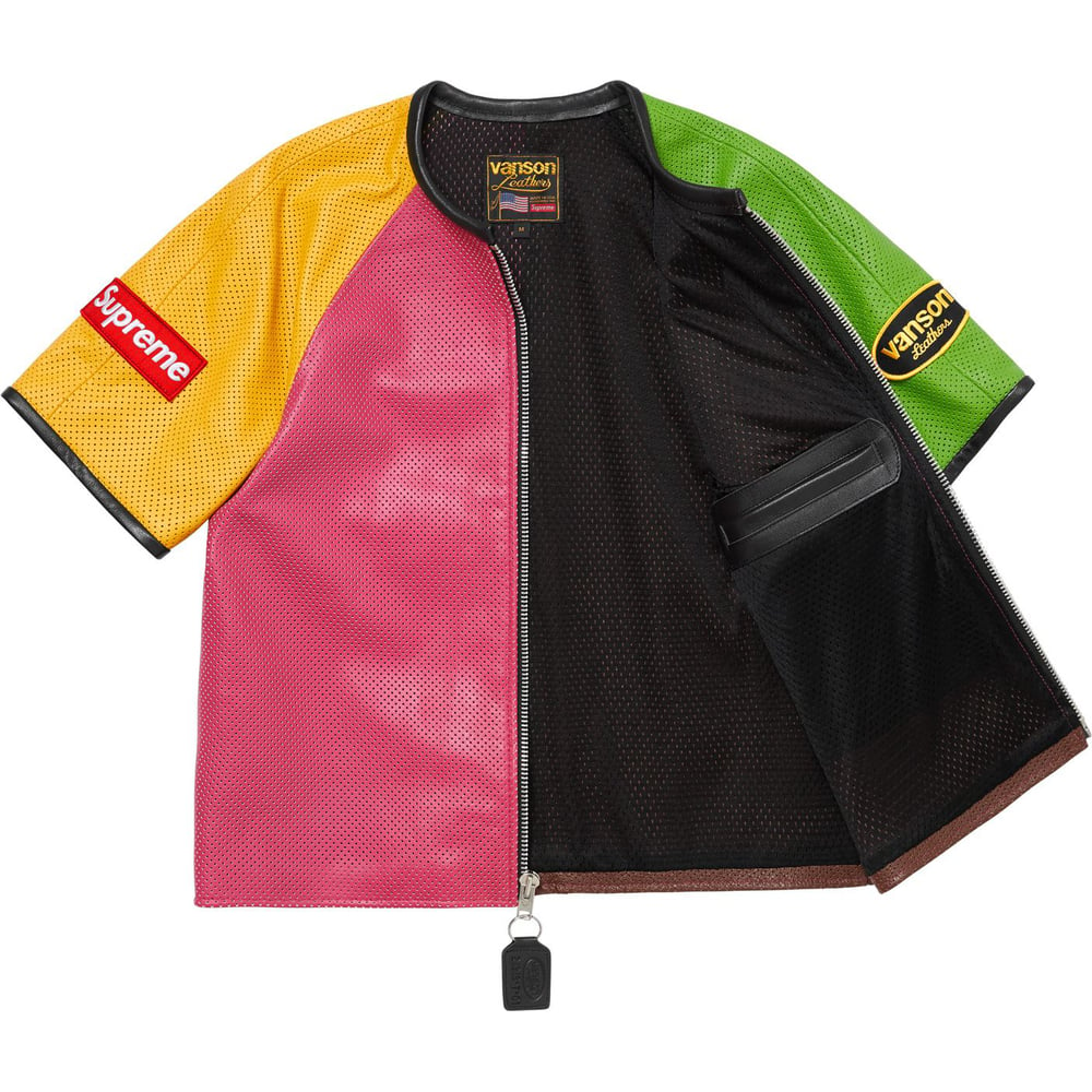 Details on Supreme Vanson Leathers S S Racing Jacket [hidden] from spring summer
                                                    2023 (Price is $698)