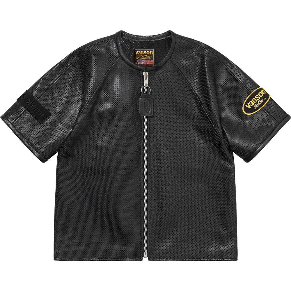 Details on Supreme Vanson Leathers S S Racing Jacket  from spring summer
                                                    2023 (Price is $698)
