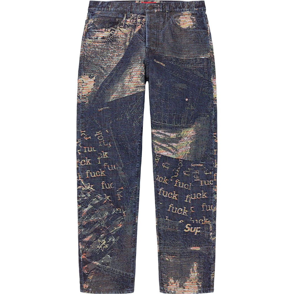 Kool Kiy Men's Supreme Denim Jacquard Regular Jeans