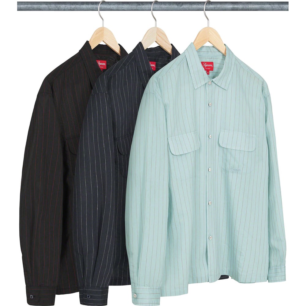 Details on Pinstripe Linen Shirt from spring summer
                                            2023 (Price is $138)